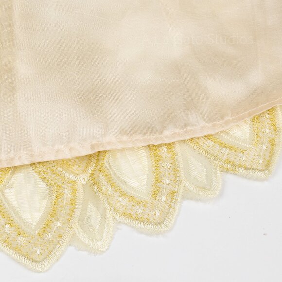 Misile for Free People Gold White Floral Lace Mini Skirt Small - Picture 5 of 7